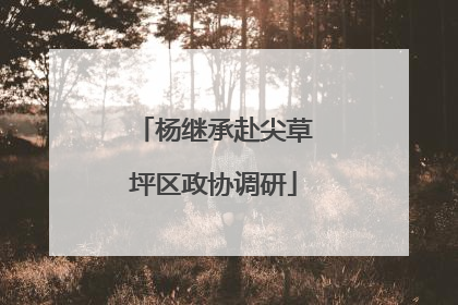杨继承赴尖草坪区政协调研