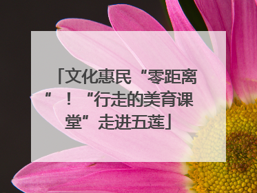 文化惠民“零距离”！“行走的美育课堂”走进五莲