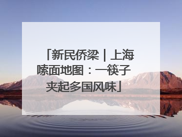 新民侨梁｜上海嗦面地图：一筷子夹起多国风味