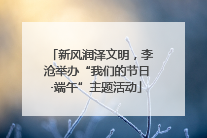 新风润泽文明，李沧举办“我们的节日·端午”主题活动