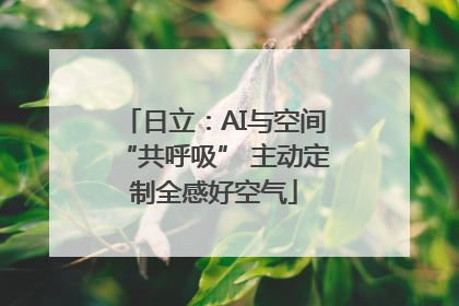 日立：AI与空间“共呼吸” 主动定制全感好空气