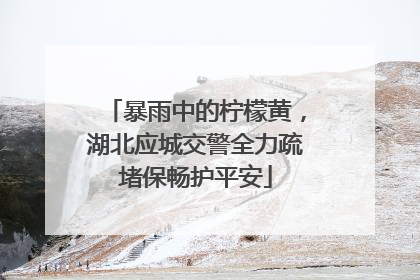 暴雨中的柠檬黄，湖北应城交警全力疏堵保畅护平安
