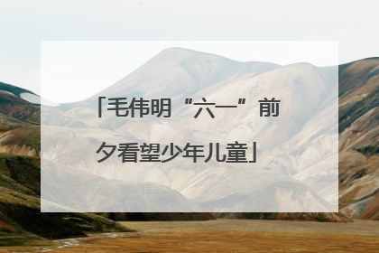 毛伟明“六一”前夕看望少年儿童