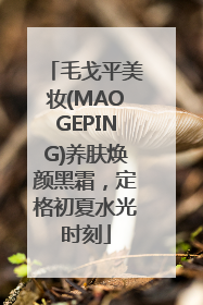 毛戈平美妆(MAOGEPING)养肤焕颜黑霜，定格初夏水光时刻