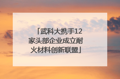武科大携手12家头部企业成立耐火材料创新联盟