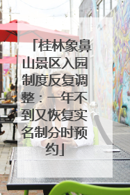 桂林象鼻山景区入园制度反复调整：一年不到又恢复实名制分时预约