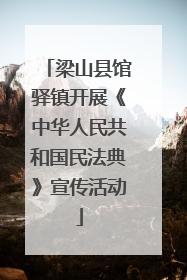 梁山县馆驿镇开展《中华人民共和国民法典》宣传活动