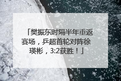 樊振东时隔半年重返赛场，乒超首轮对阵徐瑛彬，3:2获胜！