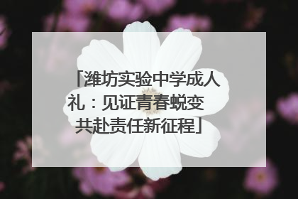 潍坊实验中学成人礼：见证青春蜕变 共赴责任新征程