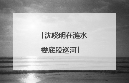 沈晓明在涟水娄底段巡河