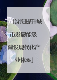 沈阳提升城市发展能级 建设现代化产业体系