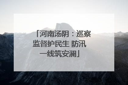 河南汤阴：巡察监督护民生 防汛一线筑安澜