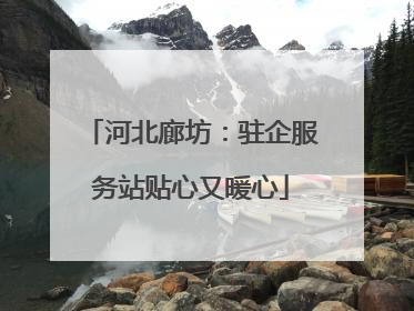 河北廊坊：驻企服务站贴心又暖心