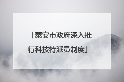 泰安市政府深入推行科技特派员制度