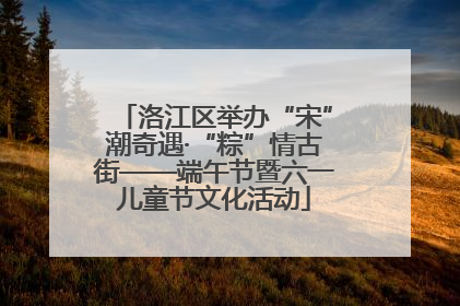 洛江区举办“宋”潮奇遇·“粽”情古街——端午节暨六一儿童节文化活动