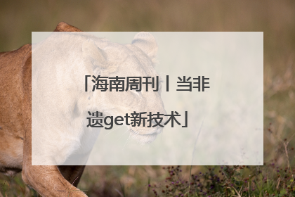 海南周刊丨当非遗get新技术