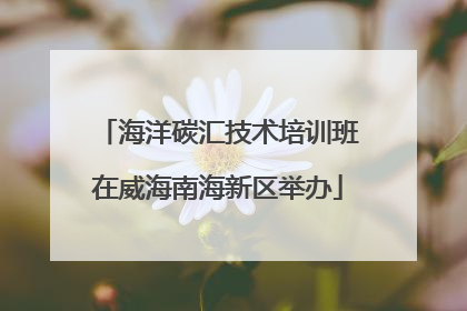 海洋碳汇技术培训班在威海南海新区举办