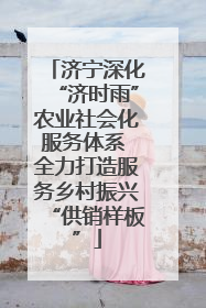 济宁深化“济时雨”农业社会化服务体系 全力打造服务乡村振兴“供销样板”