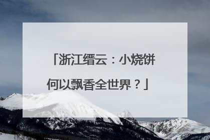浙江缙云：小烧饼何以飘香全世界？