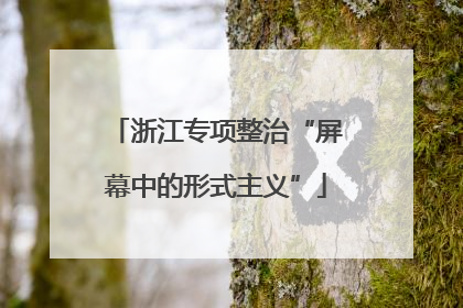 浙江专项整治“屏幕中的形式主义”