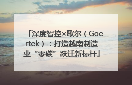 深度智控×歌尔（Goertek）：打造越南制造业“零碳”跃迁新标杆