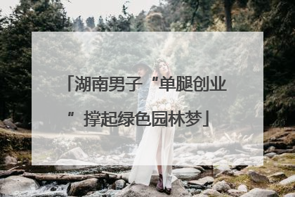 湖南男子“单腿创业”撑起绿色园林梦