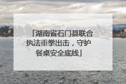 湖南省石门县联合执法重拳出击，守护餐桌安全底线
