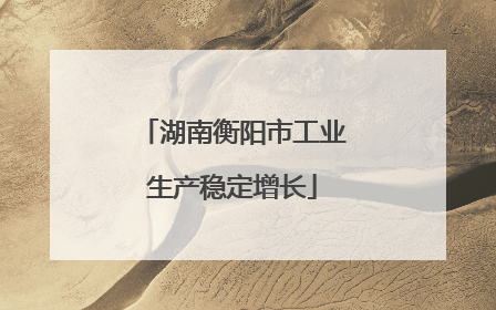 湖南衡阳市工业生产稳定增长