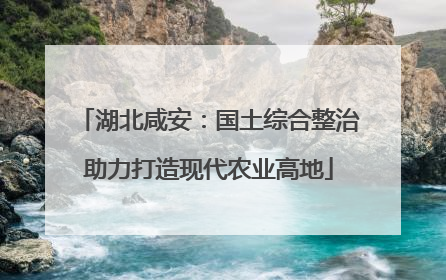 湖北咸安：国土综合整治助力打造现代农业高地