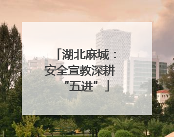 湖北麻城：安全宣教深耕“五进”