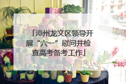 漳州龙文区领导开展“六一”慰问并检查高考备考工作