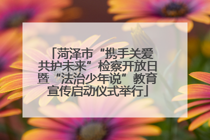 菏泽市“携手关爱 共护未来”检察开放日暨“法治少年说”教育宣传启动仪式举行