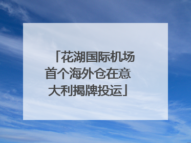花湖国际机场首个海外仓在意大利揭牌投运