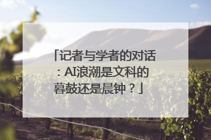 记者与学者的对话：AI浪潮是文科的暮鼓还是晨钟？