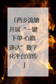 西乡流塘开展“一键下单·心愿速达”数字化平台宣传