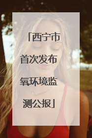 西宁市首次发布氧环境监测公报