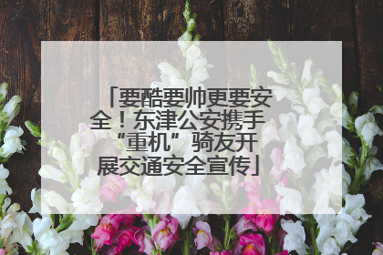 要酷要帅更要安全！东津公安携手 “重机”骑友开展交通安全宣传