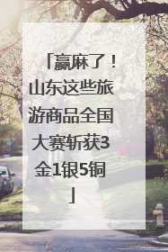 赢麻了！山东这些旅游商品全国大赛斩获3金1银5铜