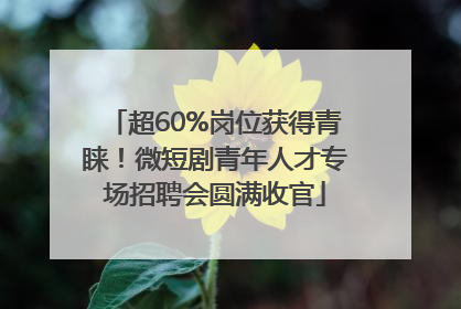 超60%岗位获得青睐！微短剧青年人才专场招聘会圆满收官