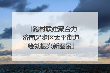 跨村联建聚合力 济南起步区太平街道绘就振兴新图景