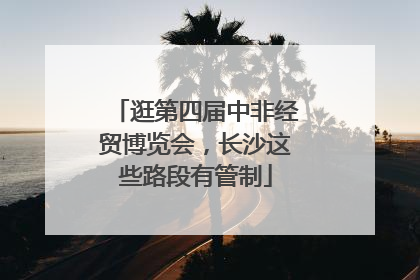 逛第四届中非经贸博览会，长沙这些路段有管制
