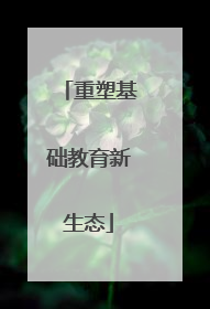 重塑基础教育新生态