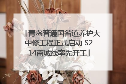 青岛普通国省道养护大中修工程正式启动 S214南城线率先开工
