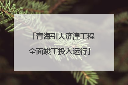 青海引大济湟工程全面竣工投入运行