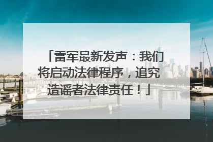 雷军最新发声：我们将启动法律程序，追究造谣者法律责任！