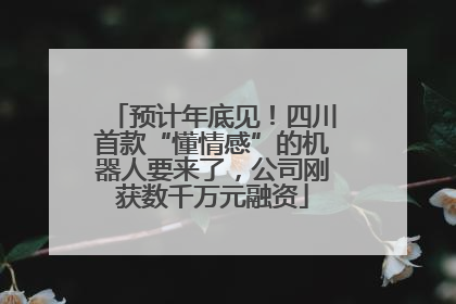 预计年底见！四川首款“懂情感”的机器人要来了，公司刚获数千万元融资
