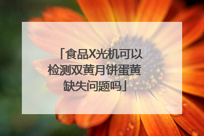 食品X光机可以检测双黄月饼蛋黄缺失问题吗