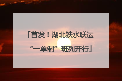 首发！湖北铁水联运“一单制”班列开行