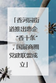 香河园街道推出惠企“香十条”，国展商圈党建联盟成立