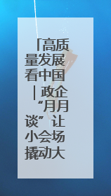 高质量发展看中国｜政企“月月谈”让小会场撬动大营商